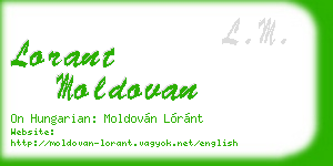 lorant moldovan business card