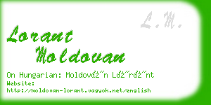 lorant moldovan business card